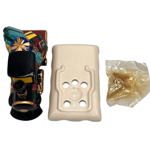 Vtg 90s Claire Burke Belae Brands Ceramic Christmas Train Incense Burner 1999 - Picture 7 of 16